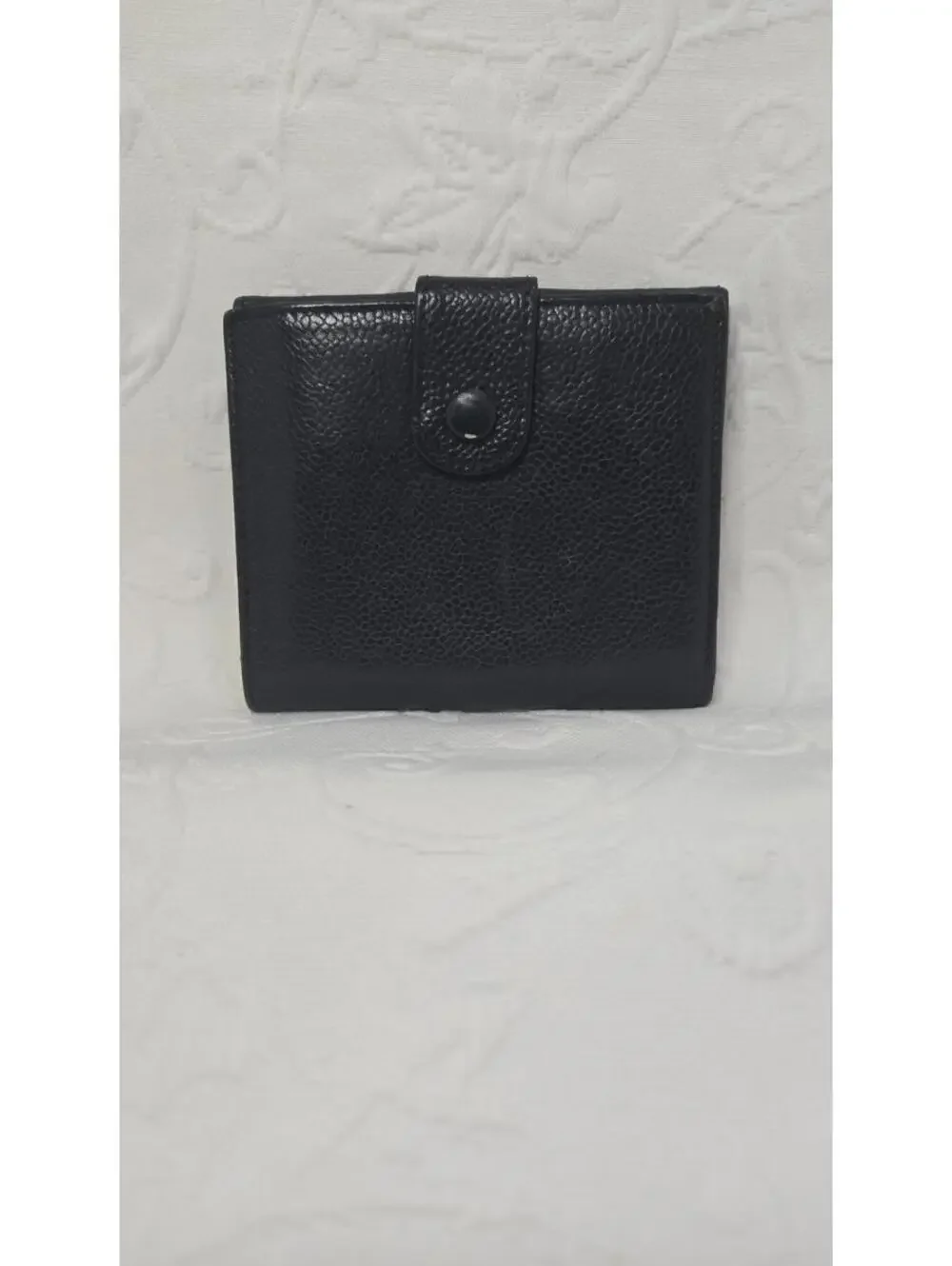 Chanel Classic Black Caviar Wallet with COA